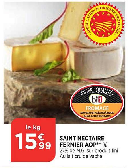 Promo Saint Nectaire Fermier Aop Chez Bi1 ICatalogue Fr