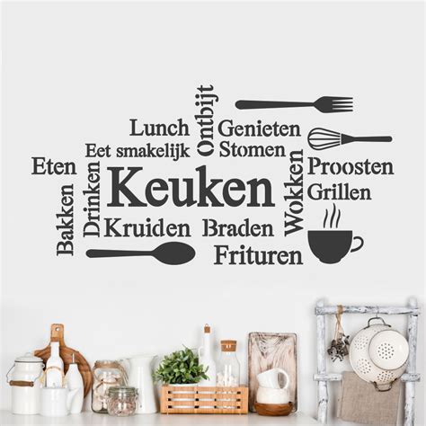 Muursticker Keuken Nederlandse Tekst V A 11 95 Gratis Verzending