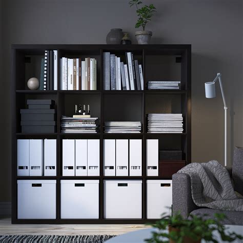 KALLAX стеллаж черно-коричневый 147x147 см | IKEA Latvija