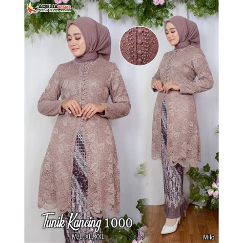 Jual AK Setelan Kebaya Tunik Kancing 1000 Kebaya Modern Outfit