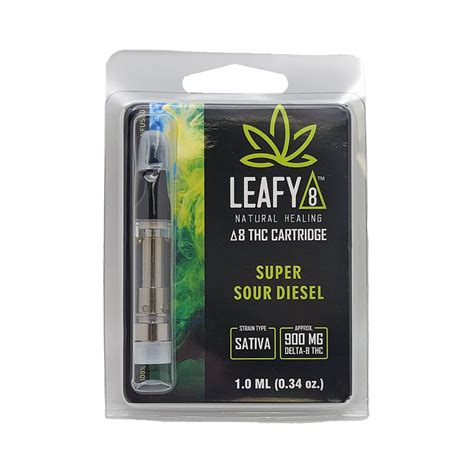 Delta 8 Thc Vape Cartridge Super Sour Diesel Leafy8 Delta 8 Thc And Hhc Brand