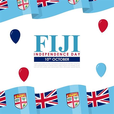 Premium Vector Vector Illustration Of Fiji Independence Day Social