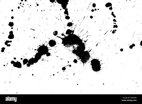 Black Drop Ink Splatter Splash Stock Photo Alamy