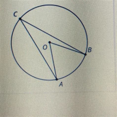 The Arc From A To B Not Passing Through C Measures Degrees Select