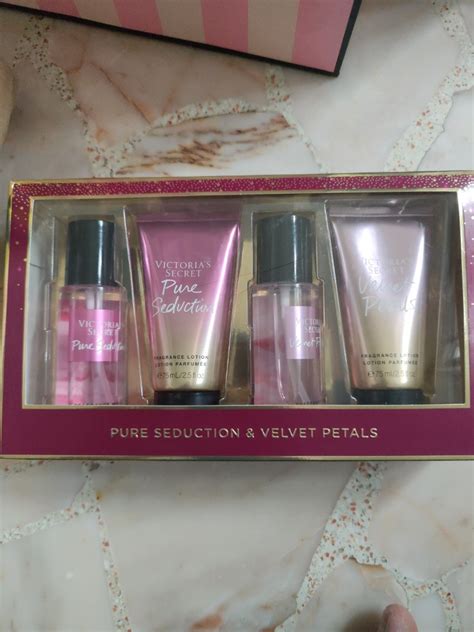 Victoria Secret Pure Seduction And Velvet Petals Lotion And Mist Set