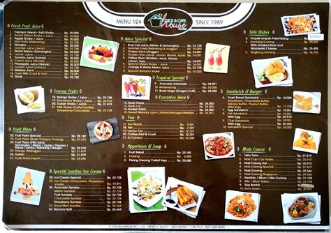 Contoh Menu Makanan Di Cafe Ibul Web