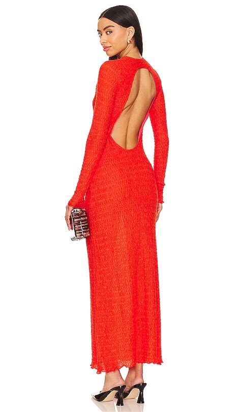 Siedres Lendi Maxi Dress In Orange Revolve