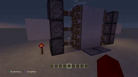 How To Make A 3x2 Piston Door In Minecraft Youtube