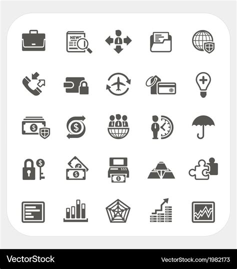 Business And Finance Icons Set Royalty Free Vector Image