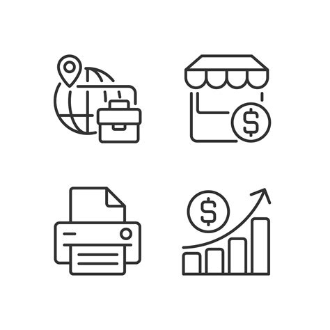 Business Development Pixel Perfect Linear Icons Set By Bsd Studio