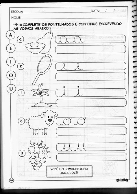 Atividades De Alfabetização Vogais RETOEDU