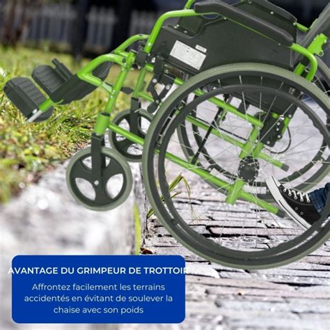 Fauteuil Roulant Pliable Aluminium Dossier Divis Accoudoirs