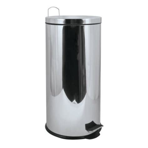 MSV Poubelle à pédale de cuisine Inox Miroir 30L Inox Bricorama