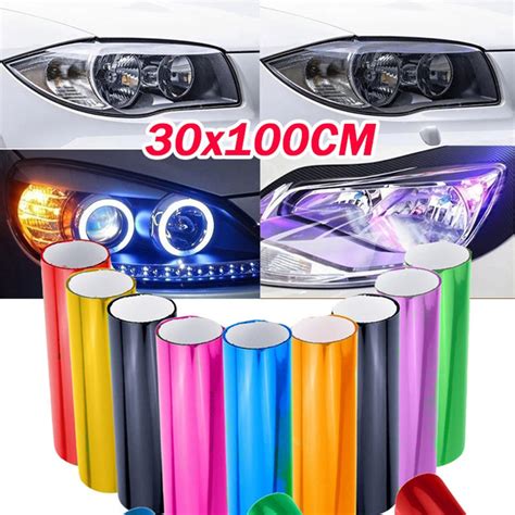 100cm 30cm Gloss Light Wrap Headlight Film Sheet Car Light Film Car Headlight Fog Light