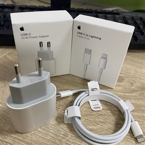 Original Apple W Pd Cargador R Pido Enchufe De La Ue Con Cable Tipo C