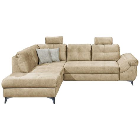 Carryhome Ecksofa Creme Textil Sitzer F Llung Schaumstoffflocken