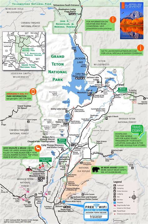 Yellowstone National Park And Grand Teton Map London Top Attractions Map