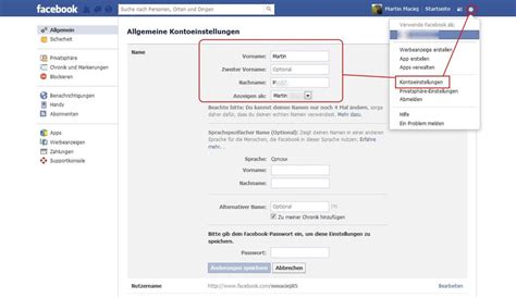 Facebook Namen ändern Wie geht das und wie oft Anleitung