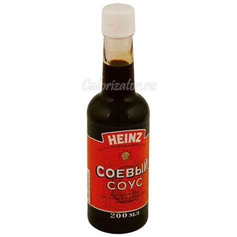 Соус соевый Heinz - калорийность, полезные свойства, польза и вред ...