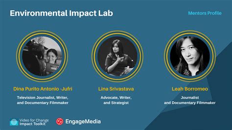 Meet The Mentors Of The Video For Change Environmental Impact Lab