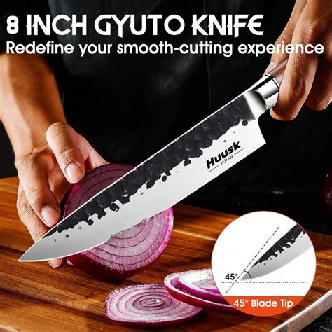 Huusk Huusk Japanese Knife Set 7 Inch Cleaver Knife Bundle With