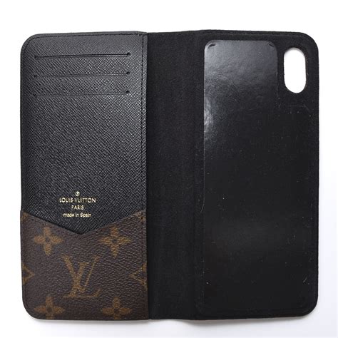 Louis Vuitton Monogram Iphone Xs Max Folio Case Black Fashionphile