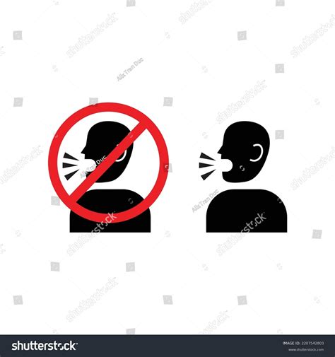 Do Not Talk Sign Please Be Stock Vector (Royalty Free) 2207542803 | Shutterstock