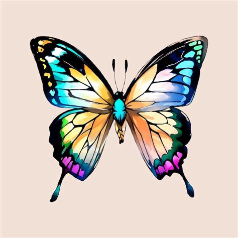 Premium Vector Water Color Vector Beautiful Butterfly