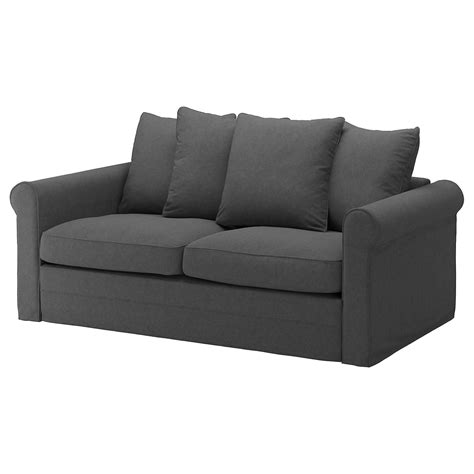 GRÖNLID 2 seater sofa bed, Tallmyra chenille, medium grey - IKEA