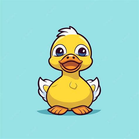 Premium Vector Cute Duck Cartoon Vector Illustration