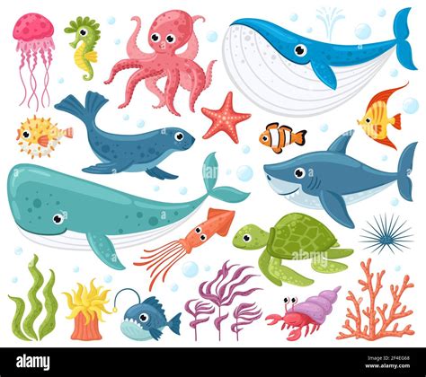 Animated Sea Creatures Clipart