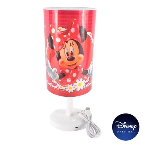 Lumin Ria Abajur Mesa Minnie Mouse Disney Original Un Rizzo