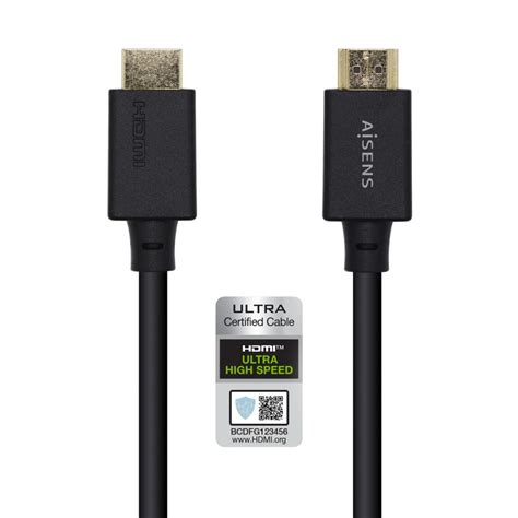 Aisens Cable Hdmi V Ultra Alta Velocidad Hec M Negro