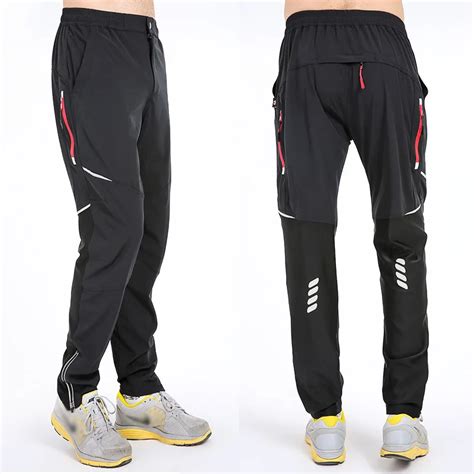 Men Black Cycling Pants Downhill Long Pants Mtb Mountain Riding Bike