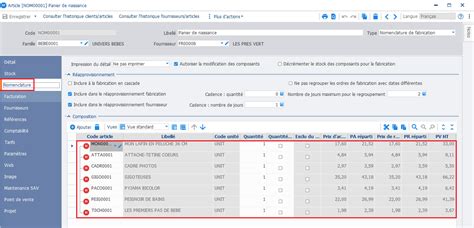 Les Nomenclatures Dans EBP Gestion Commerciale V20 Et Centre D