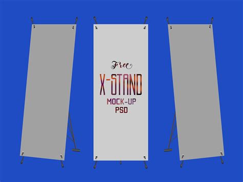 Free X Stand Banner Mockup PSD