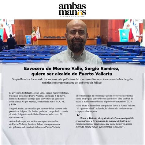 Nota Exvocero De Moreno Valle Sergio Ramírez Quiere Ser Alcalde De Puerto Vallarta Sergio