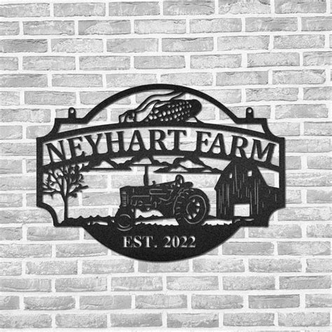 Farm Sign Outdoor Farmhouse Custom Metal Farm Sign Custom Laser Cut