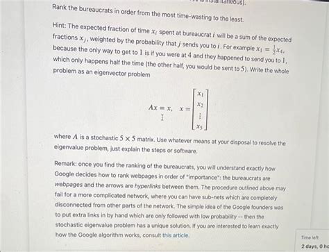 Solved A Matrix ARnn Is Called Stochastic When Its Entries Chegg