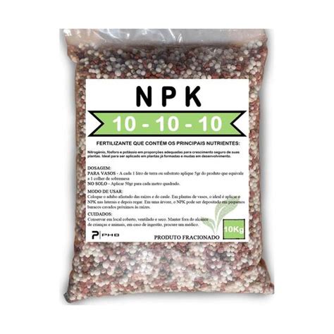 10 Kg Adubo Fertilizante NPK 10 10 10 Vanguard Adubo Para Plantas