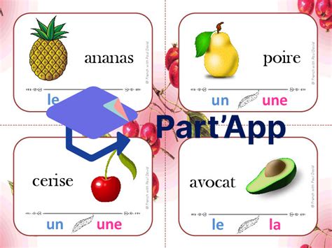 Part App 40 cartes à pinces Féminin ou masculin