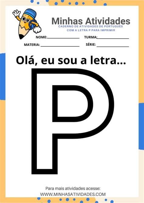 Atividades Da Letra P Para Educação Infantil Estudar