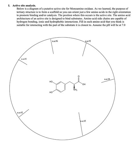 Solved 1. Active site analysis. Below is a diagram of a | Chegg.com