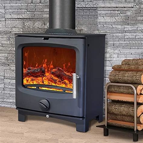 NRG Defra 5KW Contemporary Wood Burning Multifuel Woodburning Stove Eco