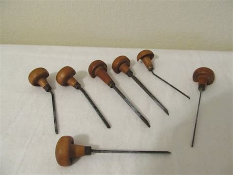 Vintage Metal Engraving 7 piece Tool Set