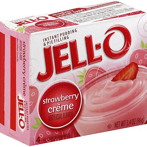 Jell O® Strawberry Creme Instant Pudding And Pie Filling Mix 34 Oz Box Jello And Pudding Mix