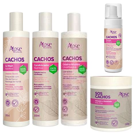 Kit Co Wash Condicionador Gelatina Mousse E Ativador Sos Cachos