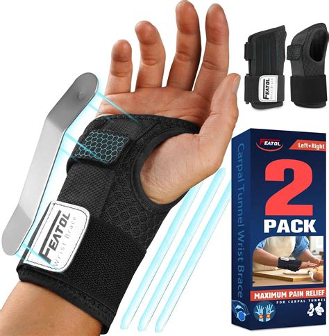 Amazon Featol Pack Carpal Tunnel Wrist Brace For Work With Wrist