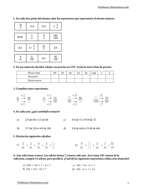 Ejercicios De 6to Grado Matemática Resueltos Apuntes De Matemáticas