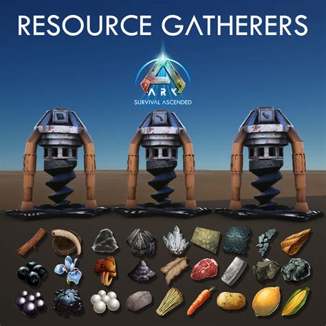 Resource Gatherers Ark Survival Ascended Mods Curseforge